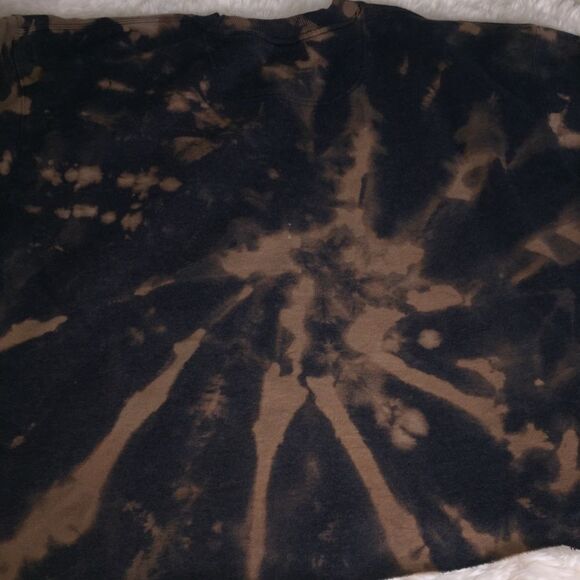 Champion ECO Cropped Bleached Tie Dye Sweatshirt Sz XL Warm Boho Cozy Beach - Picture 10 of 11